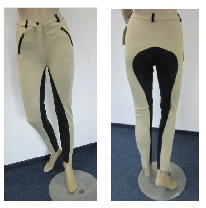 Pantaloni Calarie Dama Bej/Negru 40 Brc030