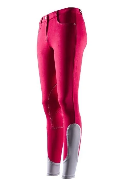 Ekkia Pantalon Equitheme Fun Line Copii 12 Ani Rosu/Gri 979060312