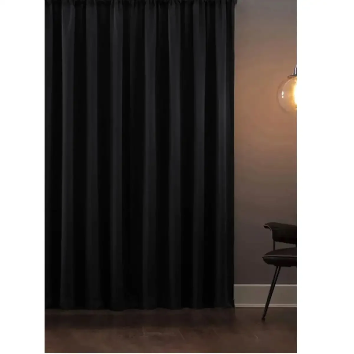 Perdea Blackout Opaca Negru, 100x260 cm, 50029