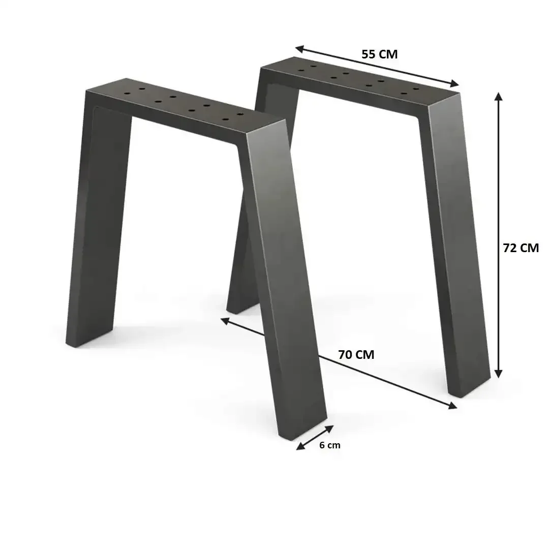 Picioare Masa Metal, Carpath Homs, Negru, 55x70X72 cm