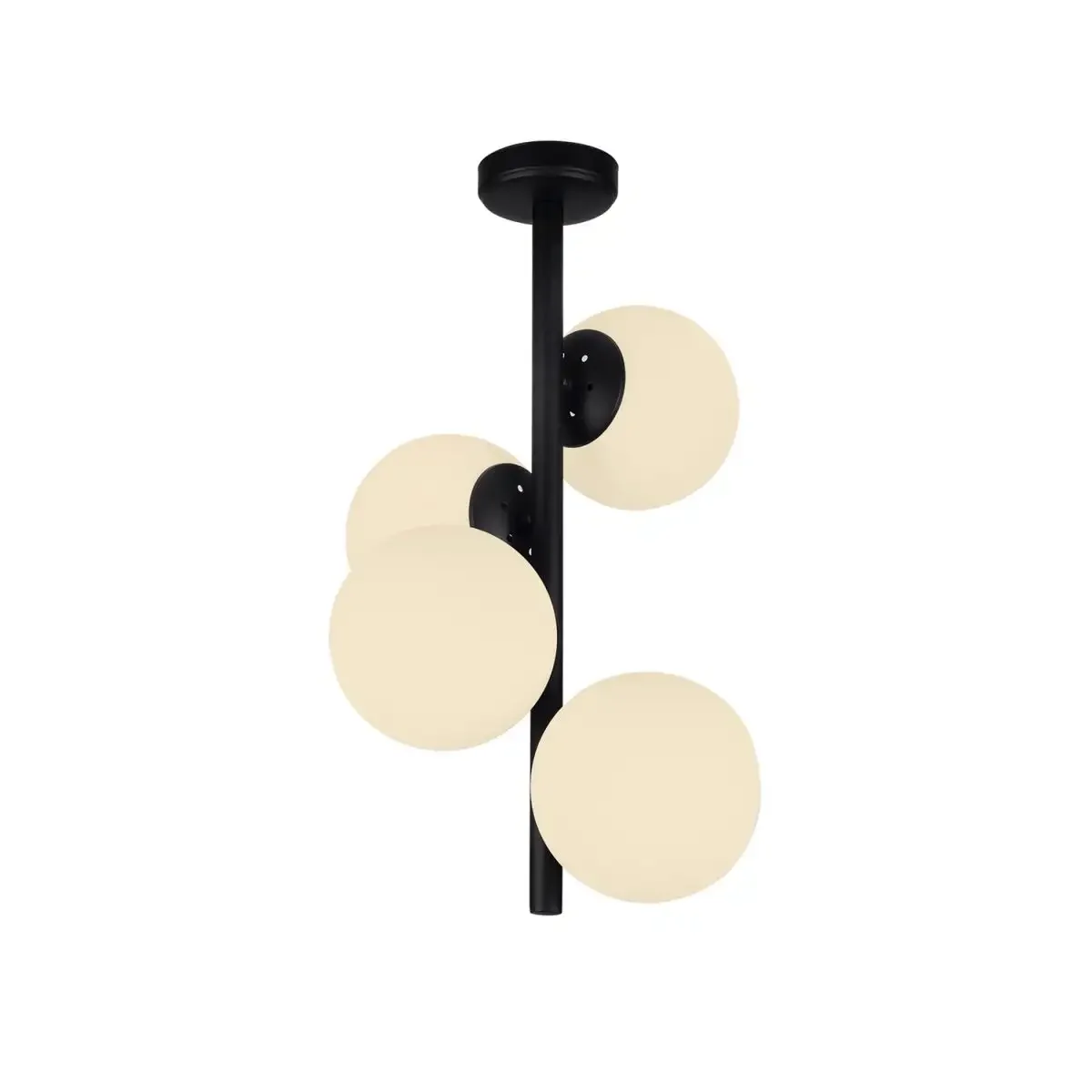 Lustra Pendul cu 4 Globuri Alb-Negru Homs RO180-11158