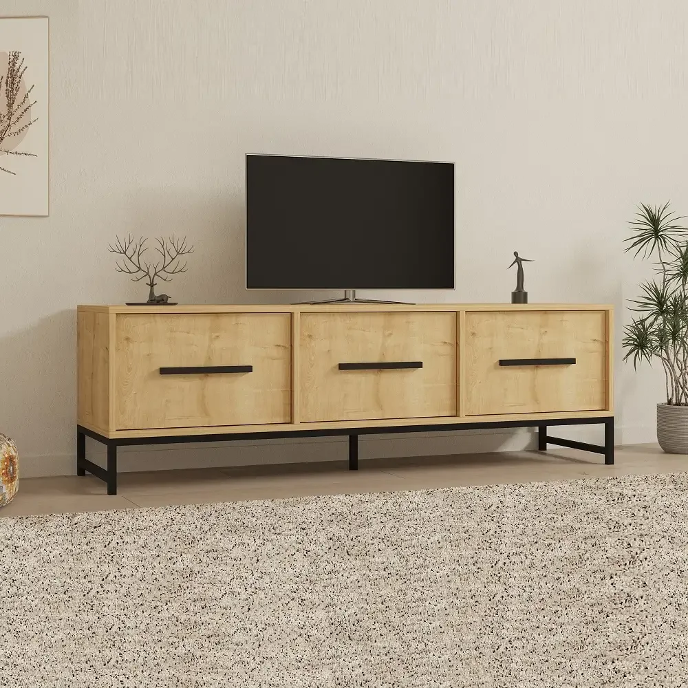 Comoda TV Melody pentru Living Culoare Stejar 160 cm