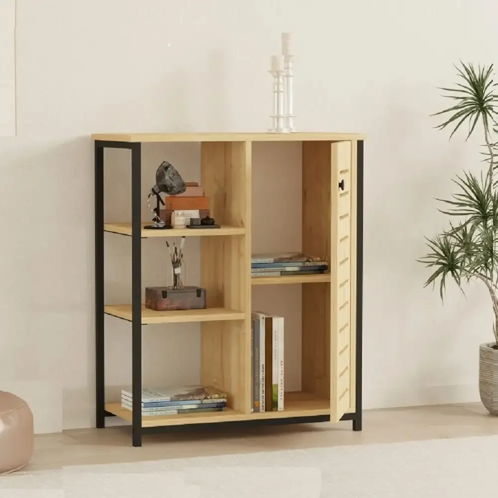 Biblioteca Benny Consola Culoare Stejar 72 cm