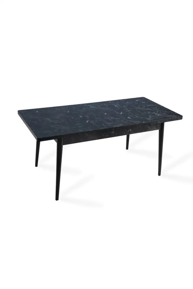 Resigilat: Masa Extensibila Dining Homs Marmorat Negru 170 x 80 cm