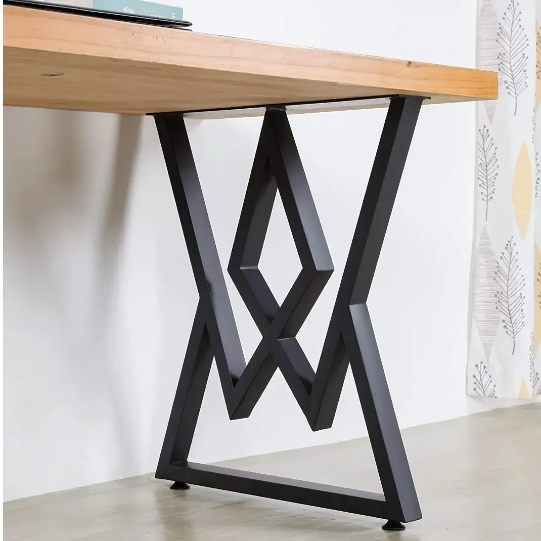 Set Picioare Masa Metal, Homs, Negru, 60X72 cm, 30685