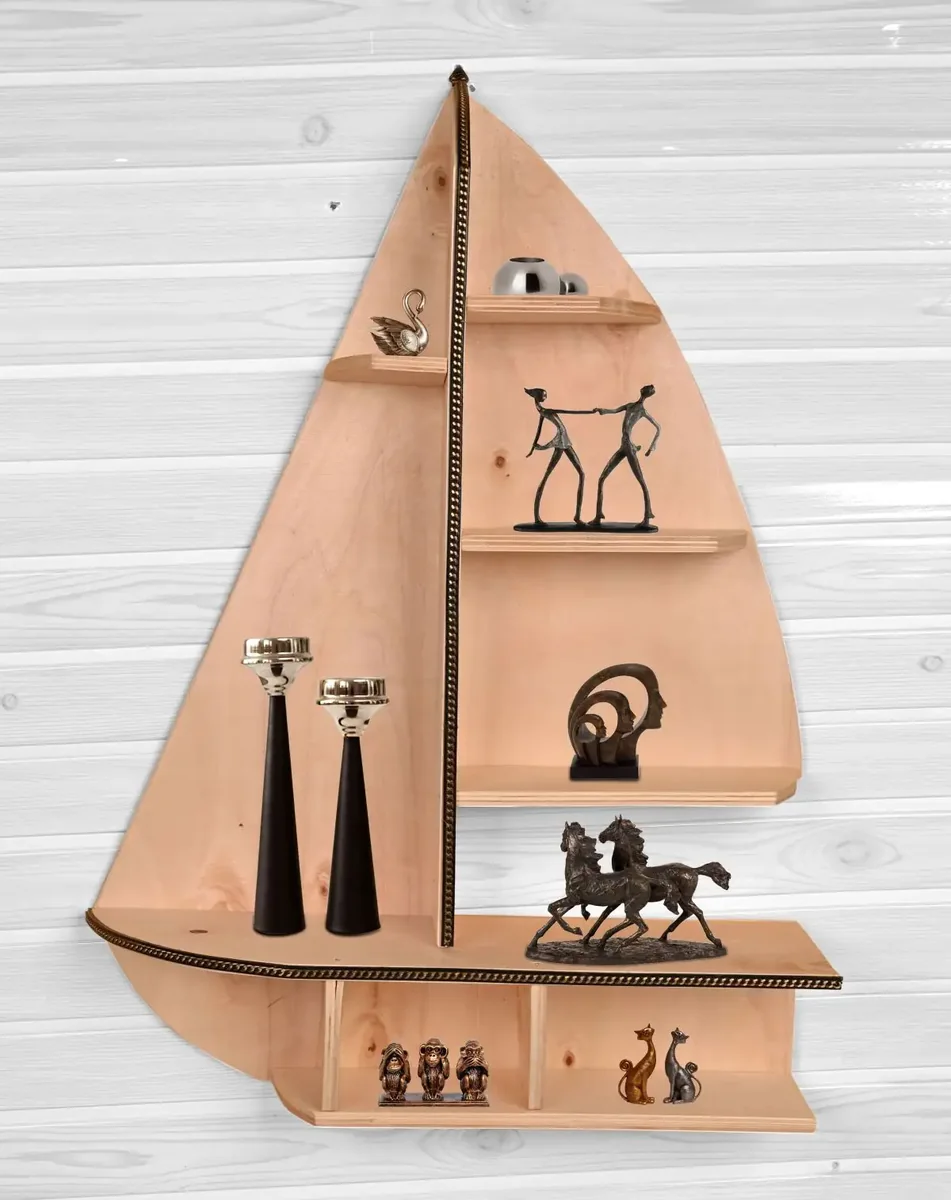 Resigilat: Raft de Perete Sailor Homs 72 X 52 X 18, Lemn Stratificat Natur