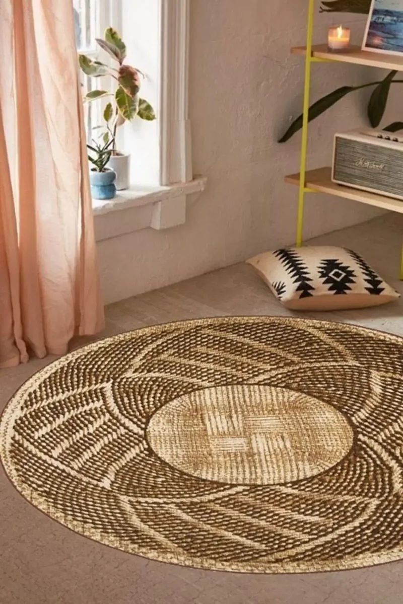 Covor tip carpeta rotund Homs,100X100 cm maro