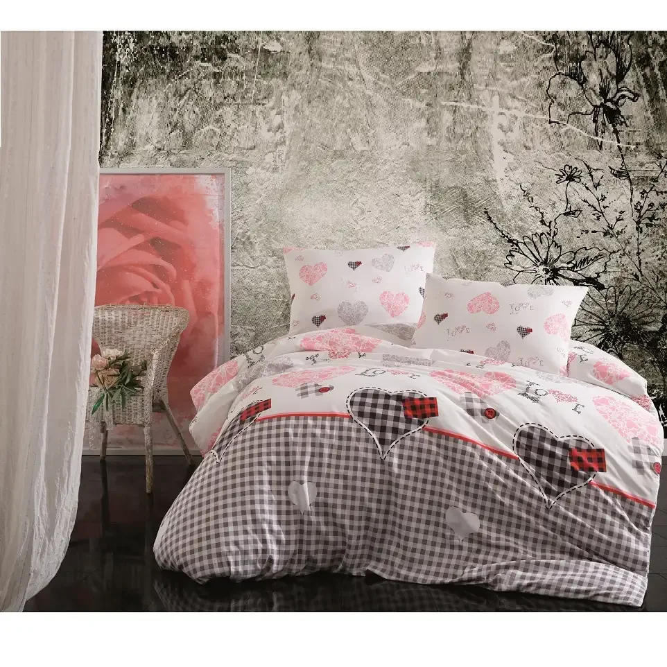 Set lenjerie de pat din bumbac satinat 2 persoane
