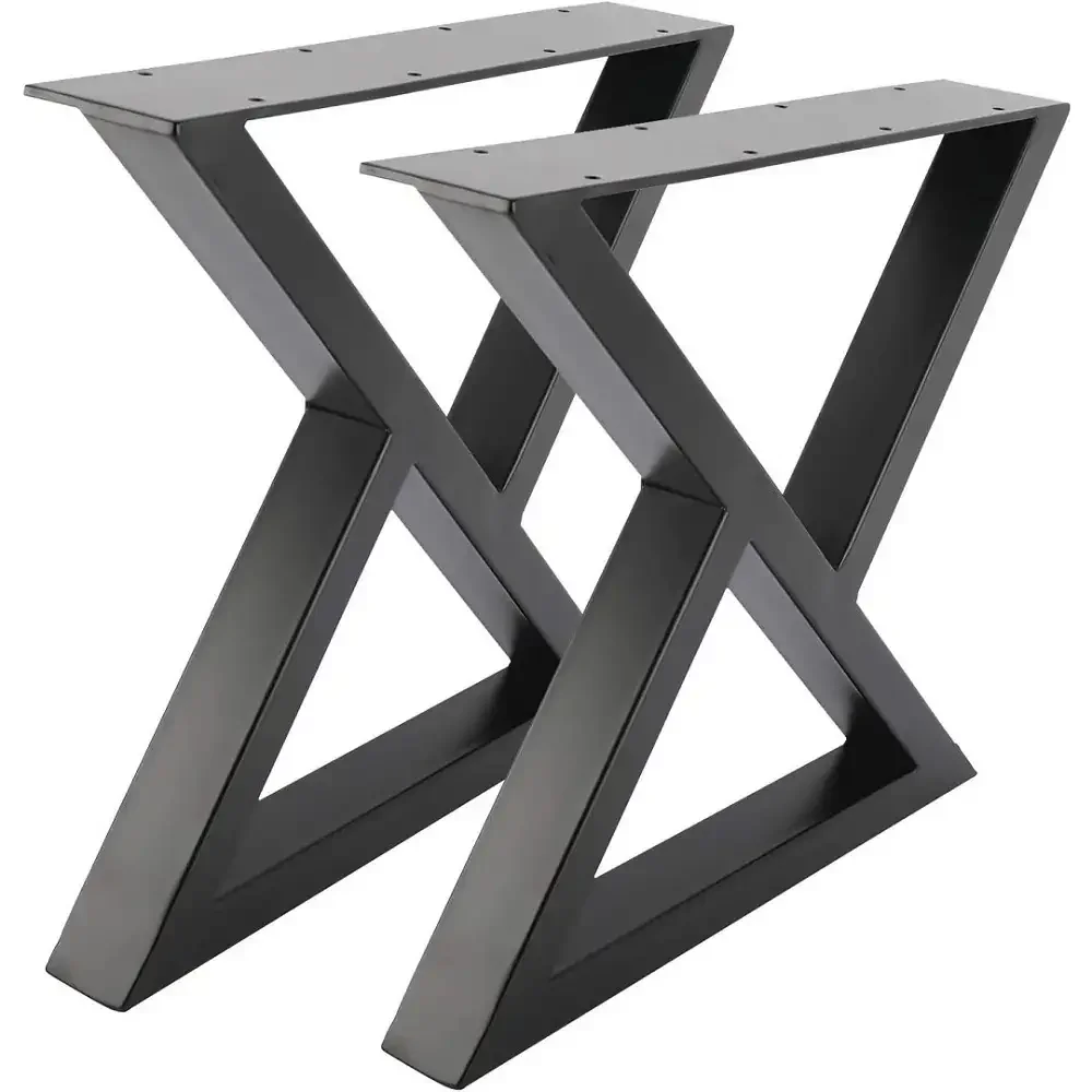 Set picioare pentru  masa din metal, negru,60x20 ,72 cm