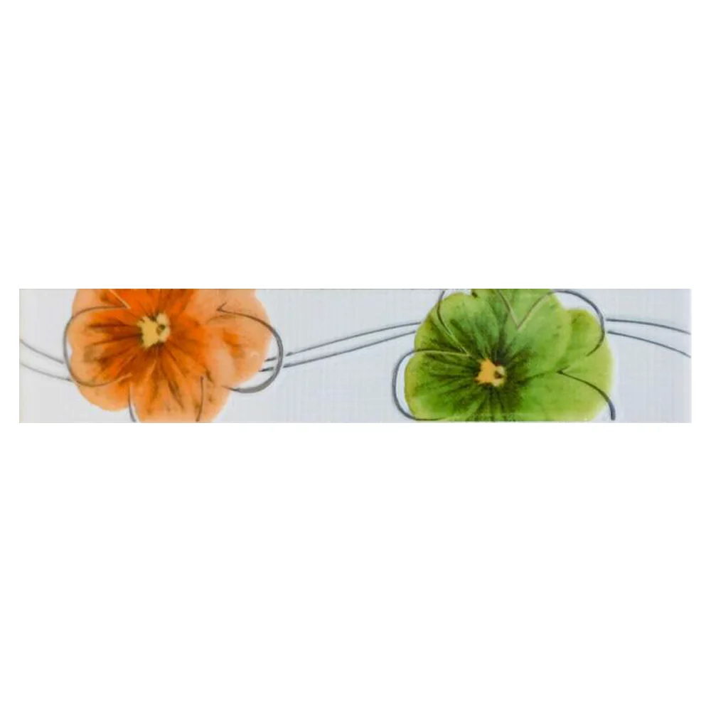 Brau Decorativ Faianta Baie / Bucatarie Murano Orange-Green 5 x 25