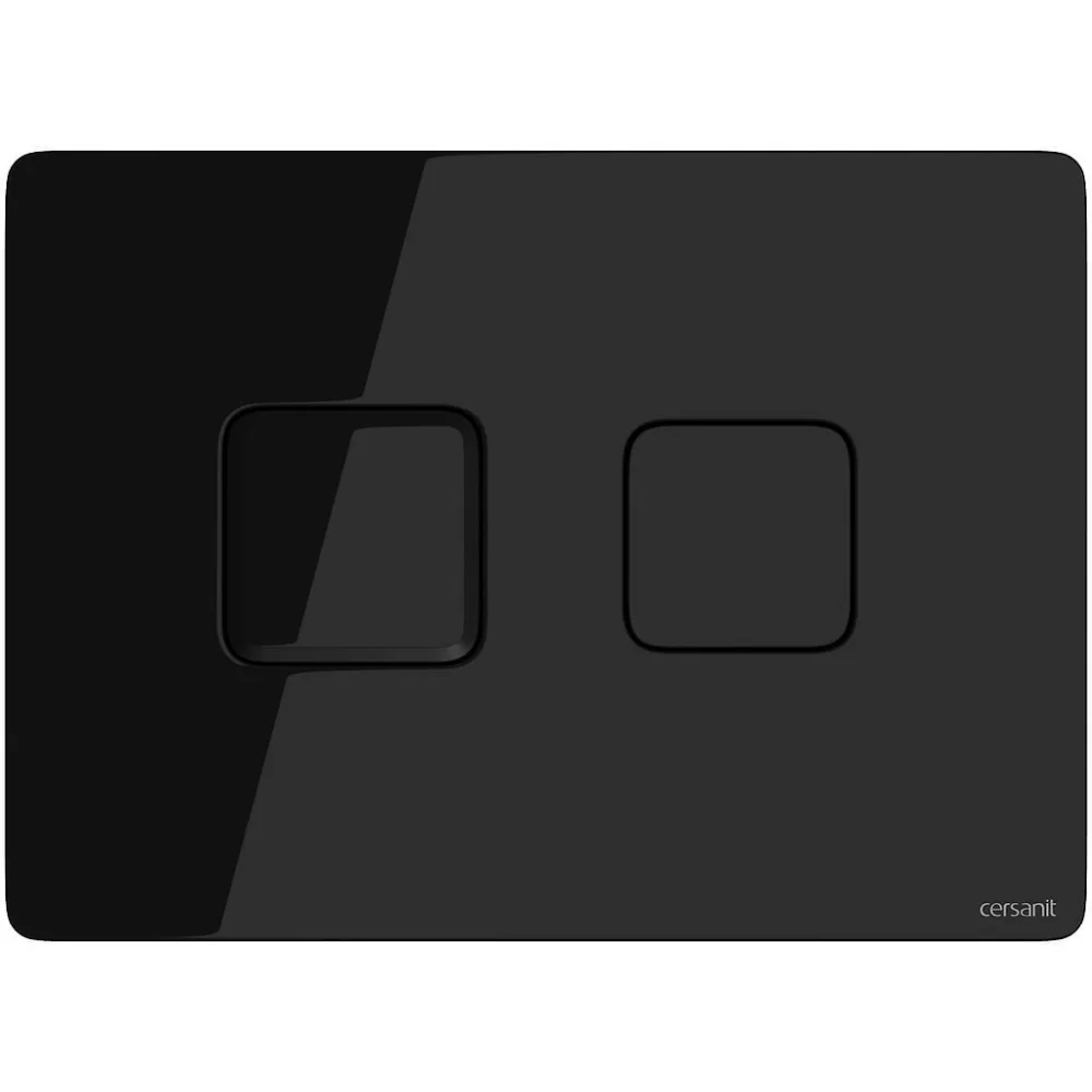 Cersanit Buton Pneumatic Accento Patrat Sticla Neagra S97-058