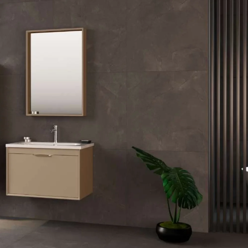 Set Mobilier Baie Orka Clay Suspendat 3 Piese Sahra 65 cm