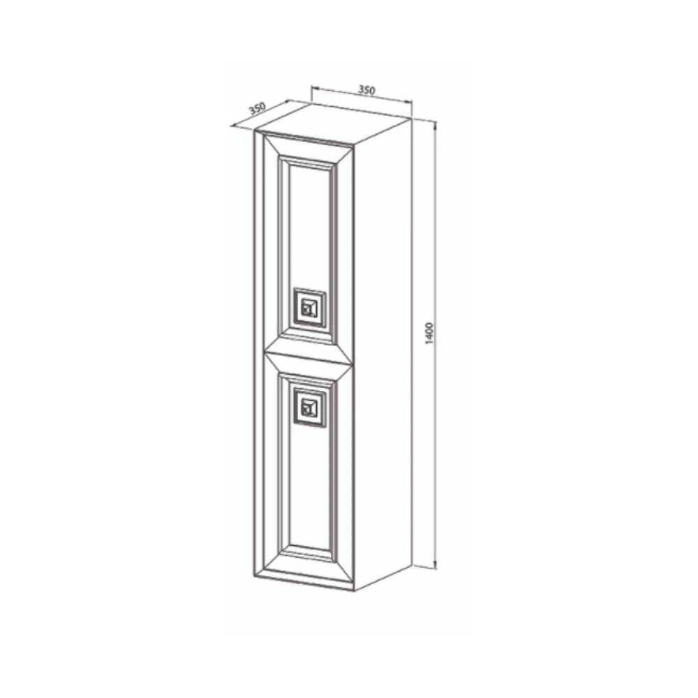 Dulap Baie Suspendat Arma Gri Mat 35x140 Cm
