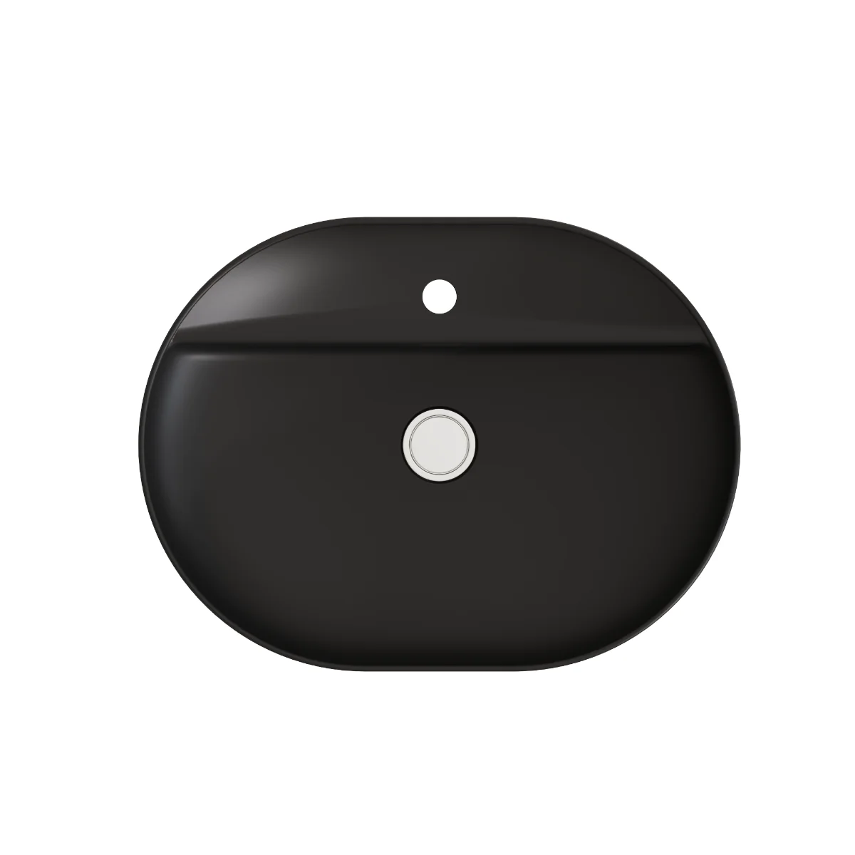 Lavoar Baie Pe Blat Celesta Vista 60 x 45 x 11.5 cm Ceramica Negru Mat