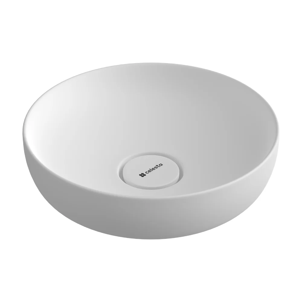 Lavoar Baie Pe Blat Celesta Luna 42 x 42 x 13 Cm Ceramica Alb
