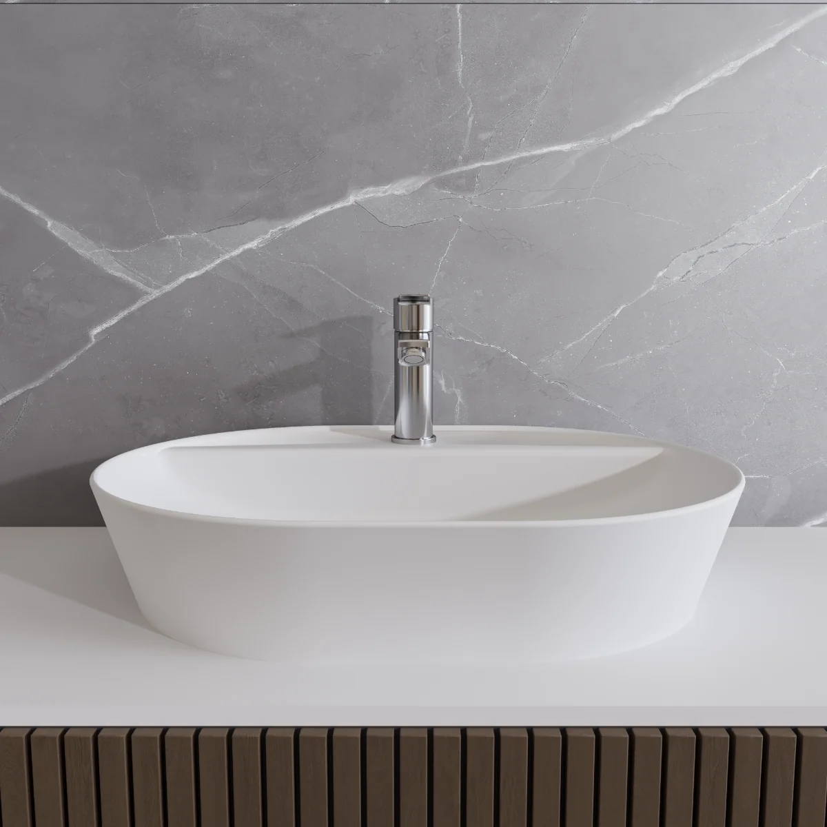 Chiuveta Pe Blat Celesta Vista 60 x 45 x 11.5 Cm Ceramica Alb Mat