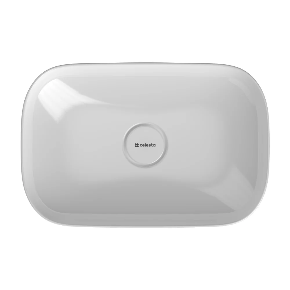 Lavoar Baie Pe Blat Celesta Carina 60 x 40 x 13 cm Ceramica Alb Lucios