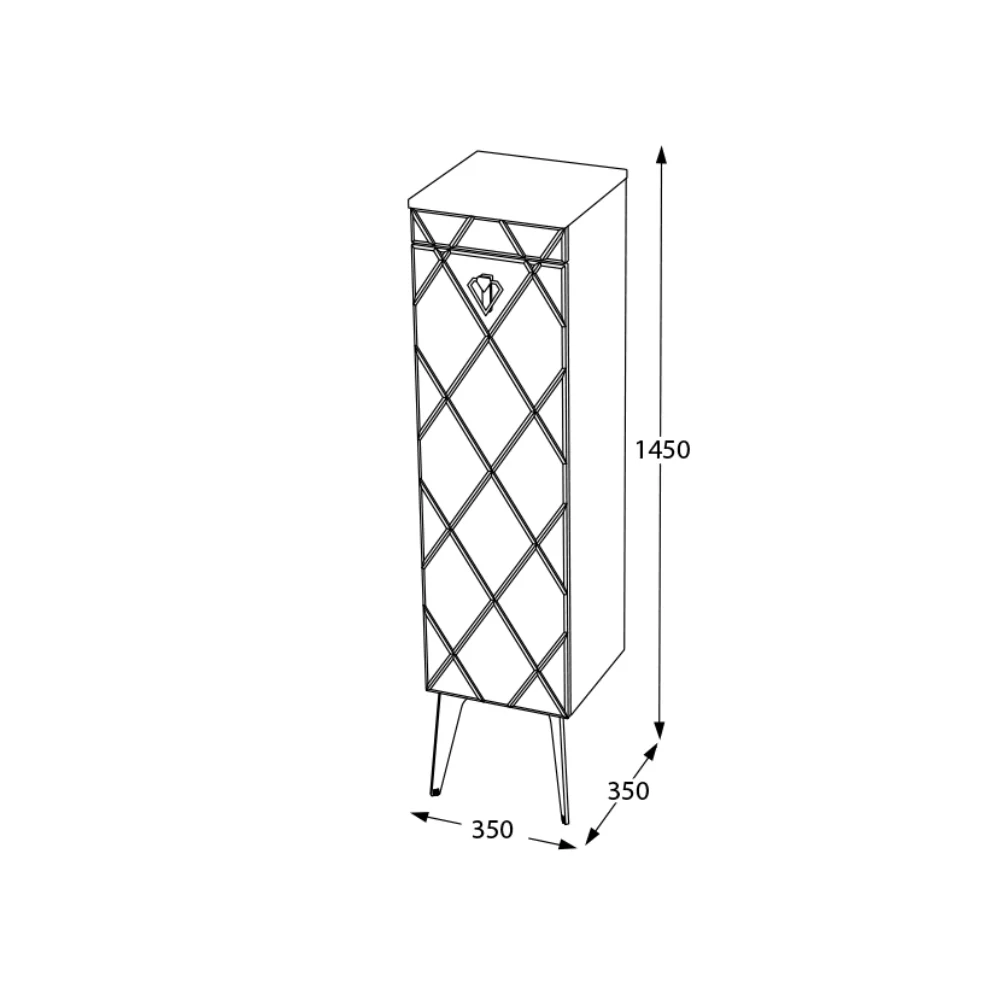 Dulap Soldat Baie Cosmos Antracit 35x145 Cm