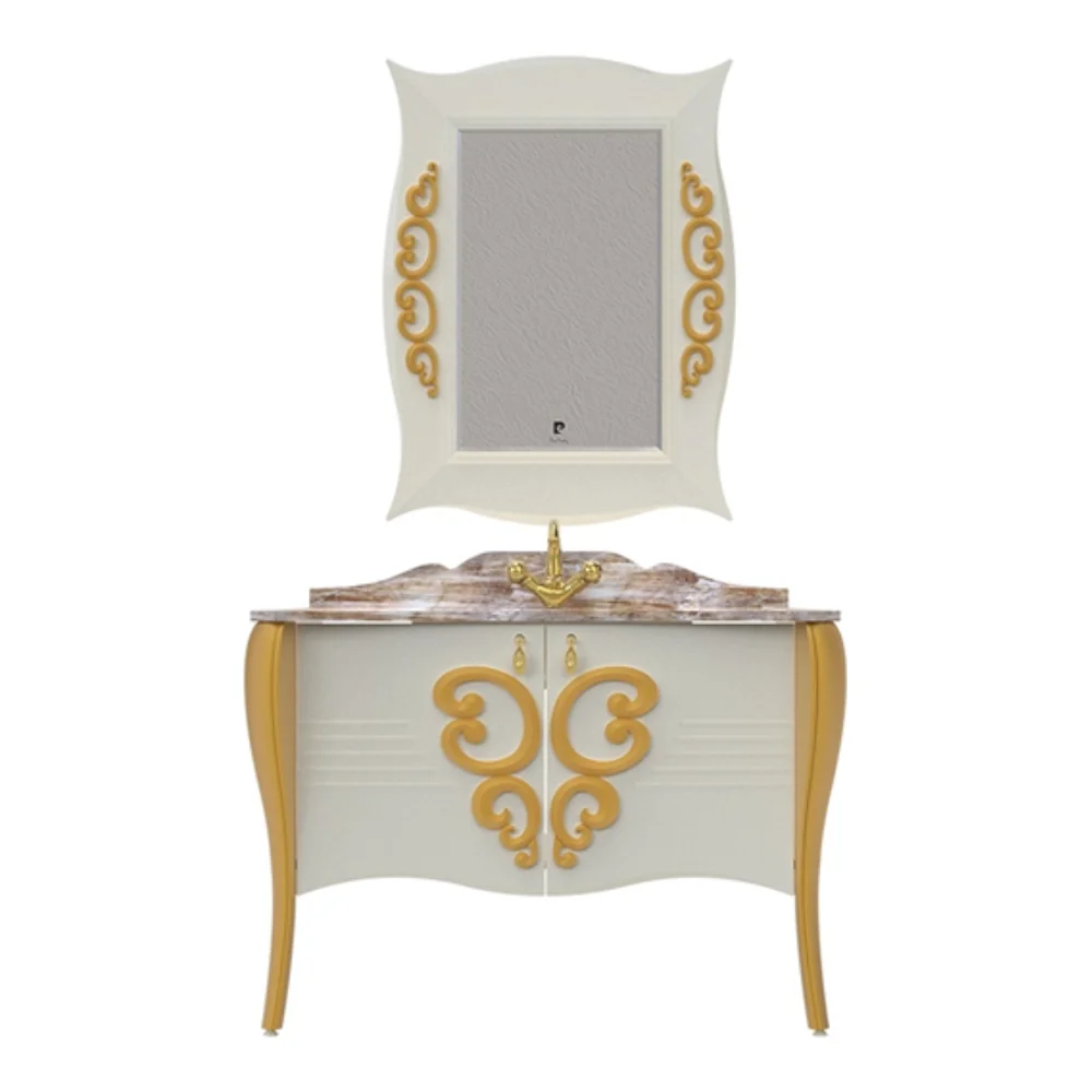 Set Mobilier Baie Pierre Cardin Hermitage 3 Piese Alb 115 Cm