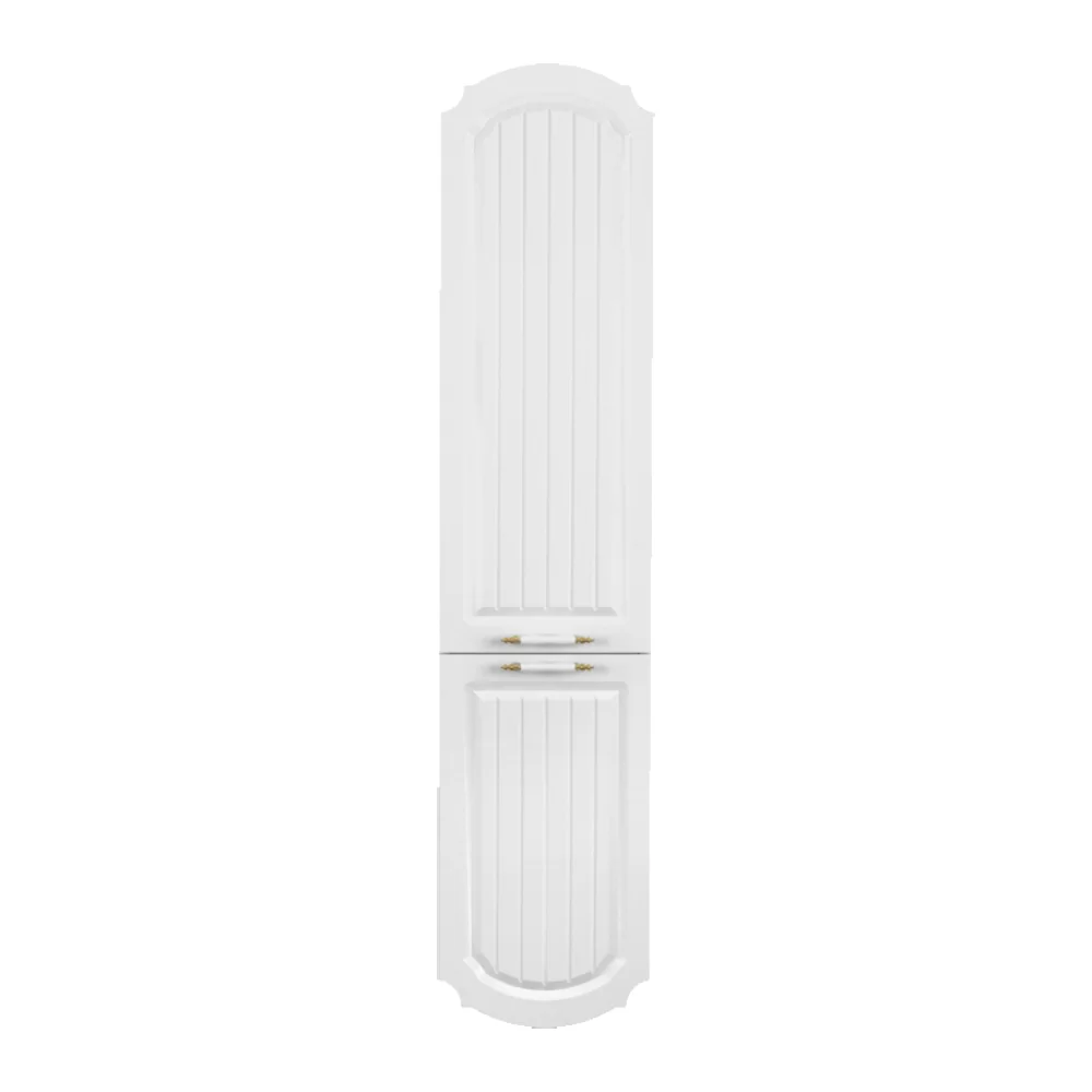 Dulap Baie Suspendat Huber Alb Manere Aurii 35x150 Cm