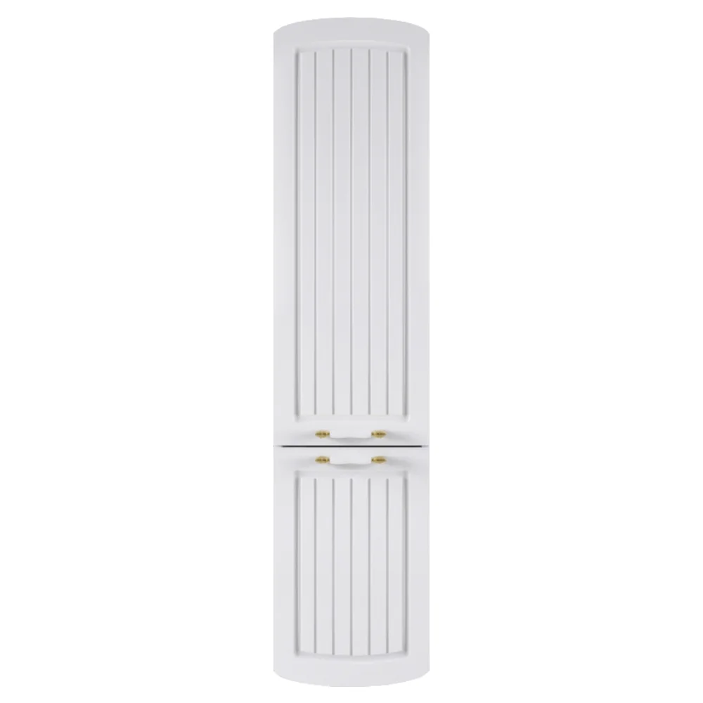 Dulap Baie Suspendat Pera Alb Manere Aurii 35x150 Cm