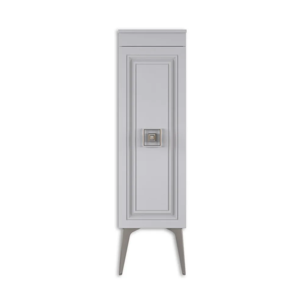 Dulap Soldat Baie Nile Alb-Argintiu 35x145 cm