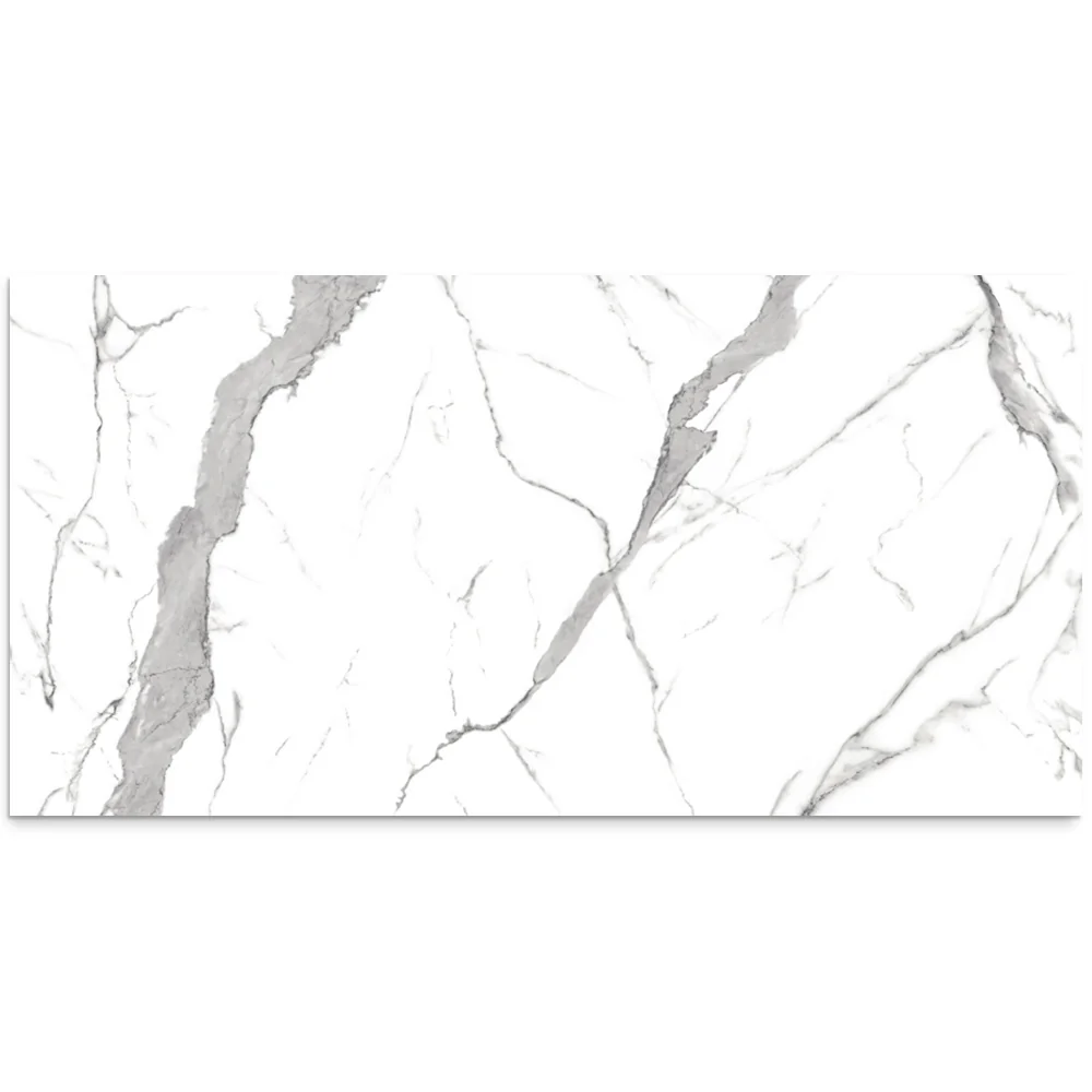 Gresie Exterior / Interior Portelanata Calacatta Elite Bookmatch B 120 x 240 cm Lucioasa Rectificata Tip Marmura