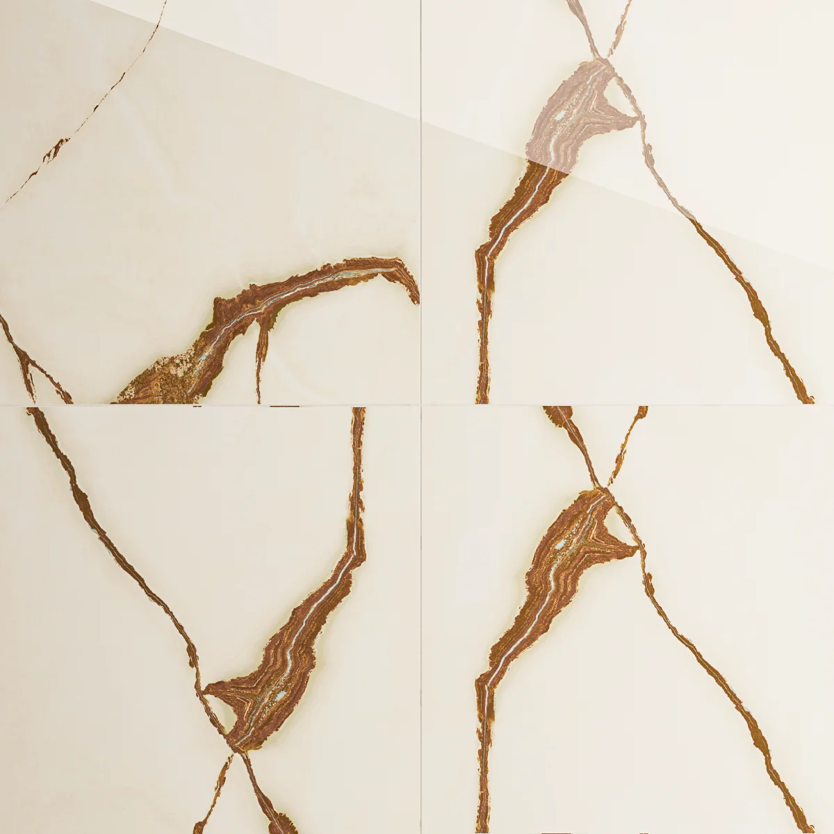 Gresie Exterior / Interior Porțelanată Raw Silk Onyx 60 x 60 cm Lucioasă Rectificată Tip Marmură