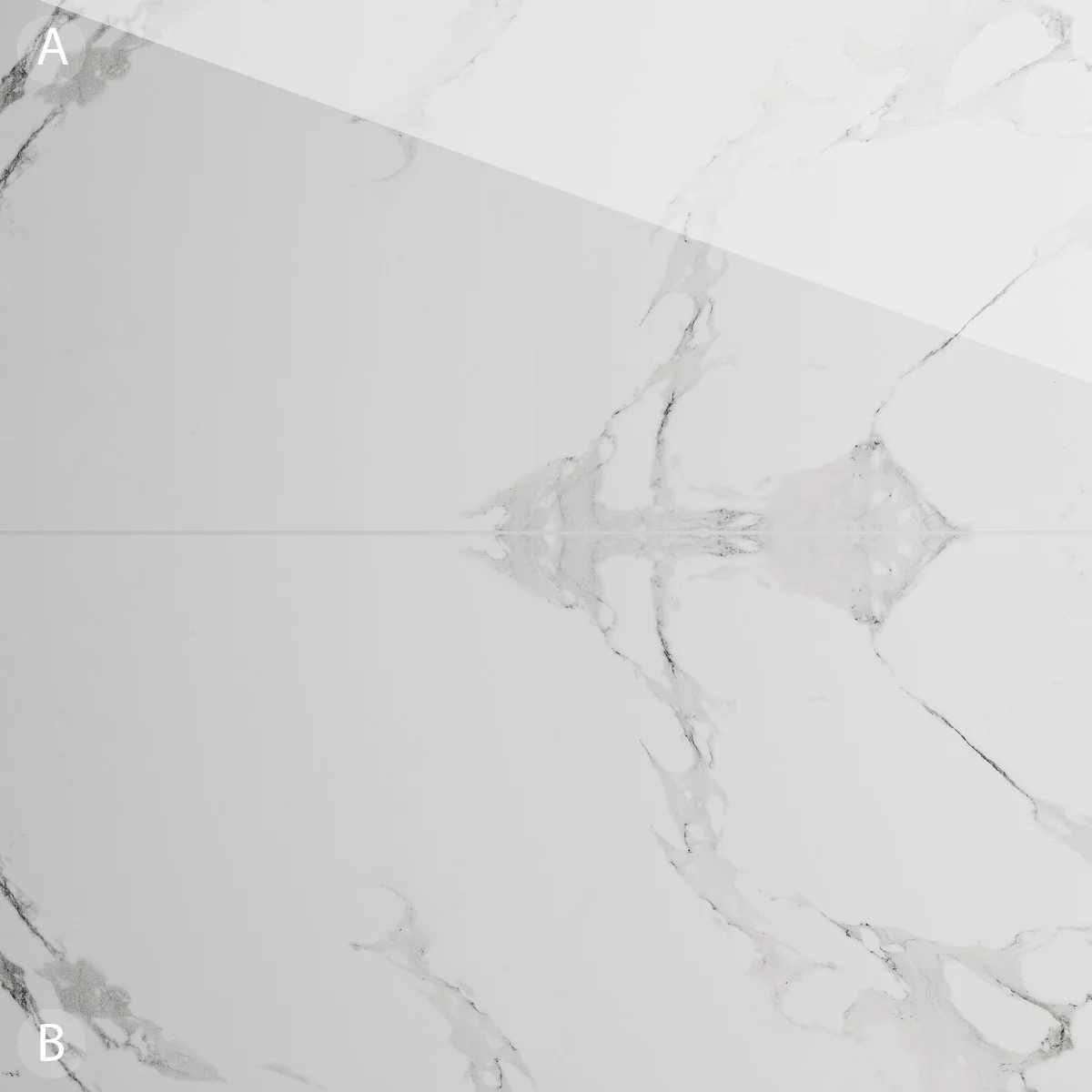 Gresie Portelanata Exterior / Interior Carrara White Bookmatch B 60 x 120 cm Lucioasa Rectificata Tip Marmura