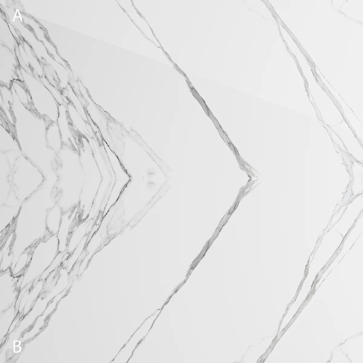 Gresie Exterior / Interior Portelanata Thunder White Bookmatch A 60 x 120 cm Lucioasa Rectificata Tip Marmura