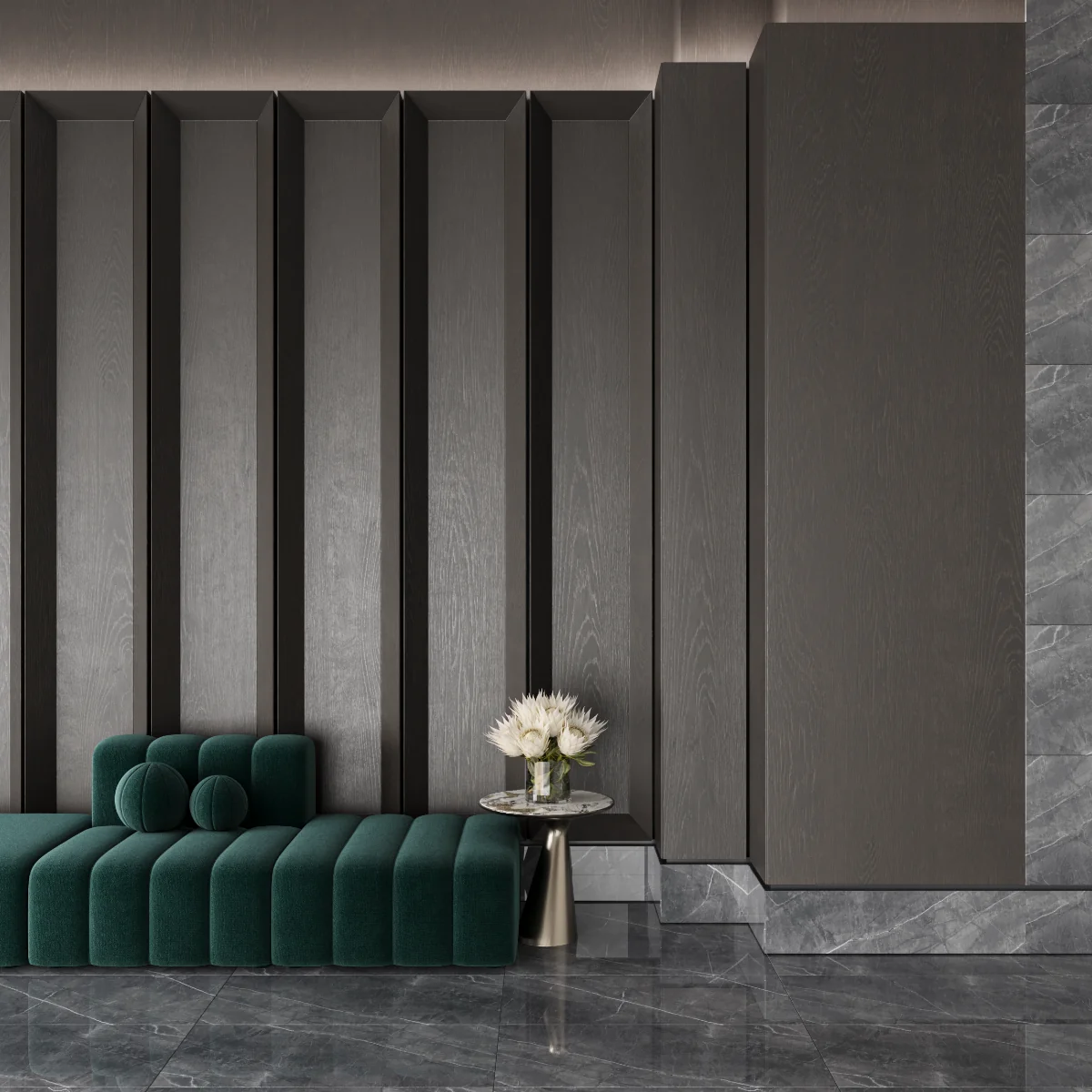 Gresie Portelanata Exterior / Interior Armany Grey Endless 60 x 120 Cm Lucioasa Rectificata Tip Marmura