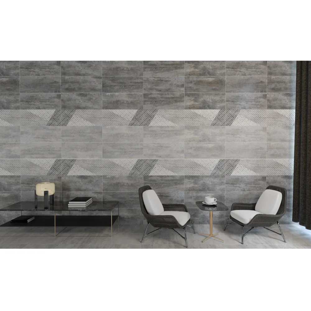 Faianta Rectificata Fossil Dark Grey 30 x 75 Lucioasa