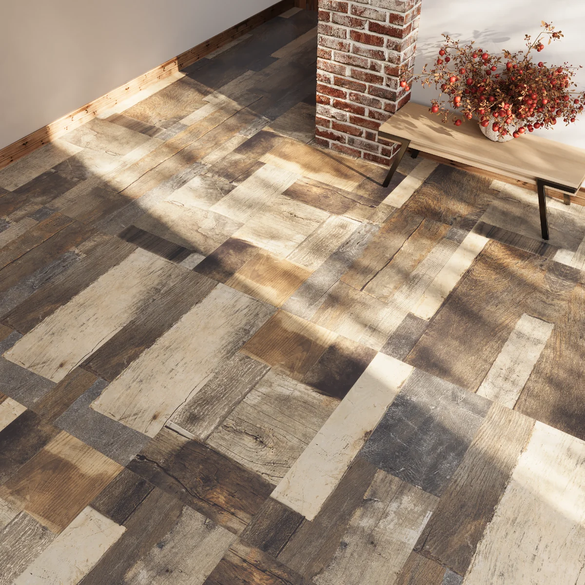 Gresie Tip Parchet Exterior / Interior Bad Wood 60 x 120 Cm Mata Portelanata Rectificata