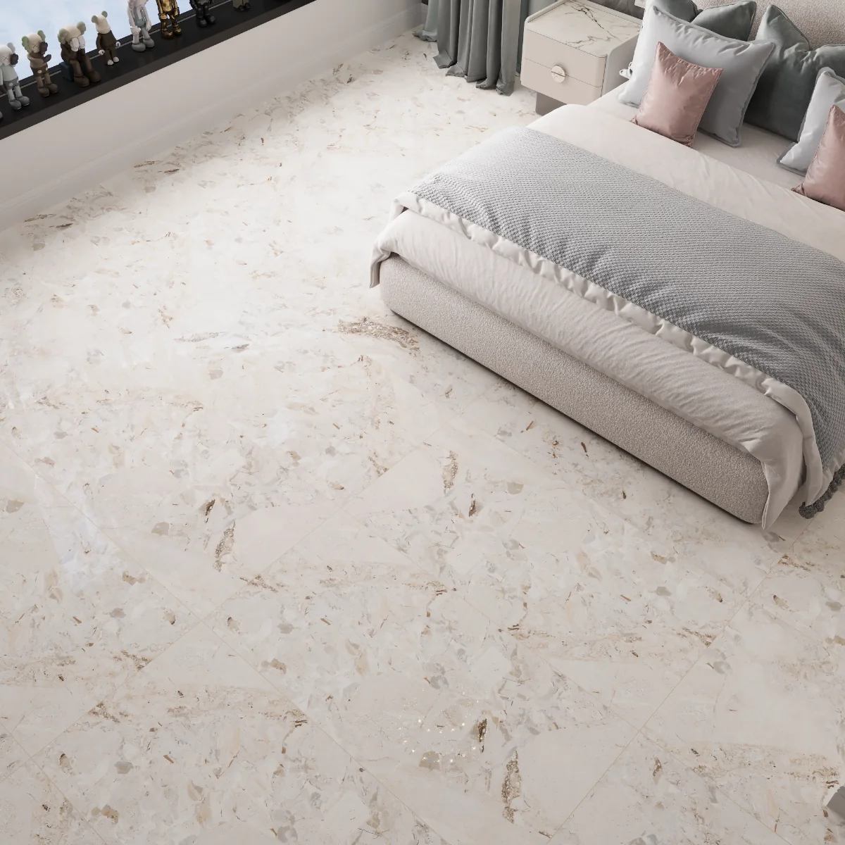 Gresie Rectificata Exterior / Interior Era Stone White 60 x 120 Cm Lucioasa Portelanata Tip Piatra Naturala