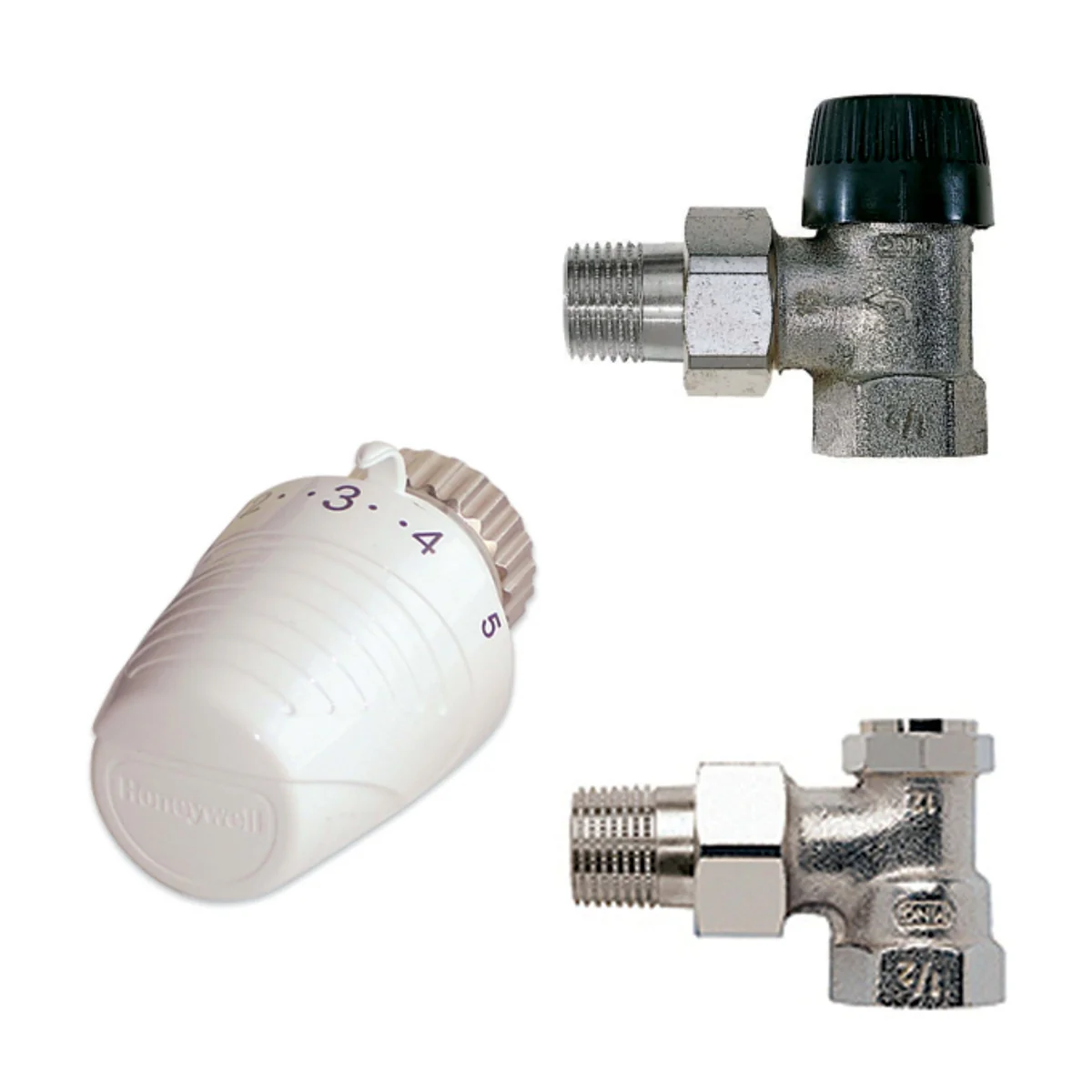 Set Robinet Termostatic Honeywell 1/2" Oring (Cap+Tur+Retur)