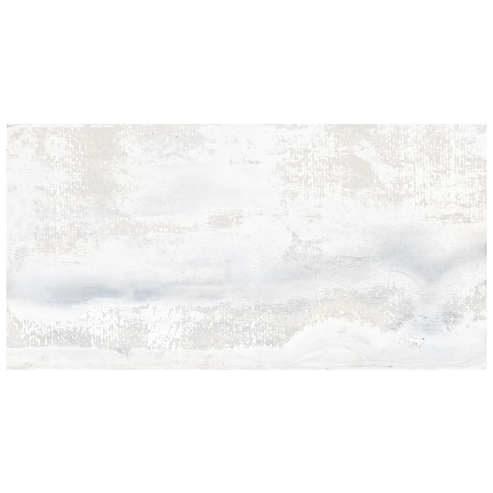 Gresie Exterior / Interior Antiderapanta Stormstone White Metallic 60 x 120 cm Mata Portelanata Rectificata Aspect Ciment
