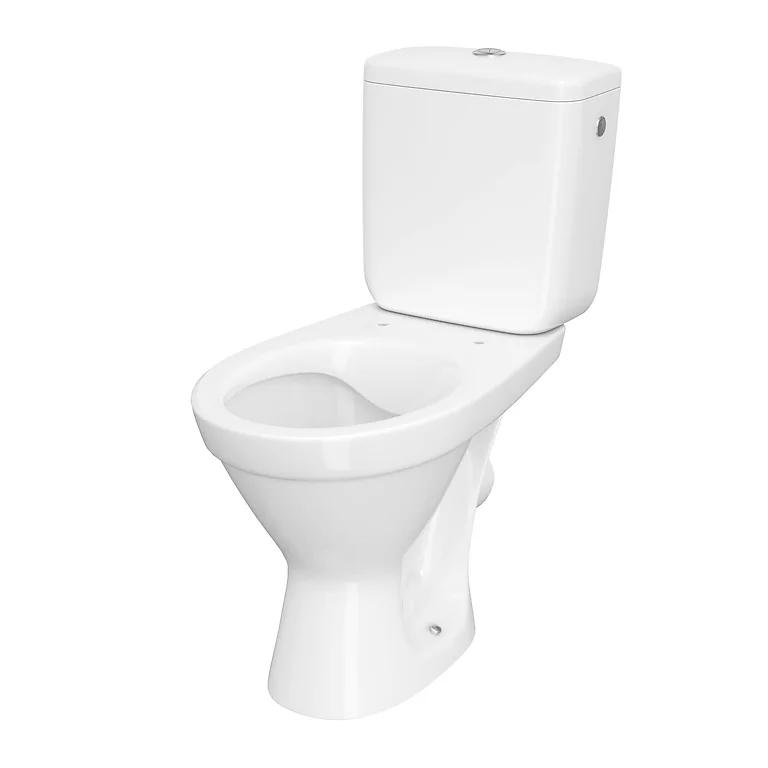 Set Vas WC Pe Pardoseala Rimless Cu Rezervor Cersanit 699 Cersania II + Mecanism Si Capac Duroplast Cu Soft Close K11-2340