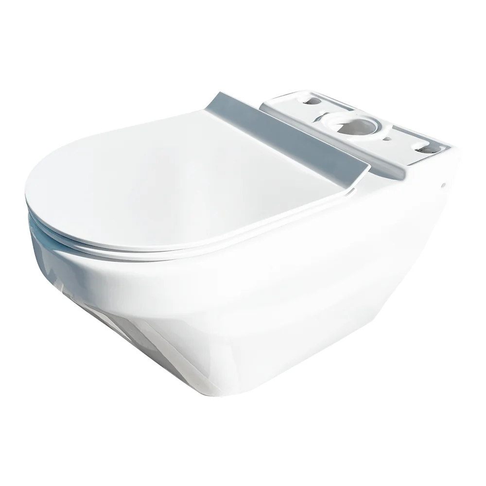 Vas WC Pe Pardoseală Cersanit Compact BTW Crea Oval Clean On 010/020 + Capac Cu Închidere Lentă (Soft Close) K114-023