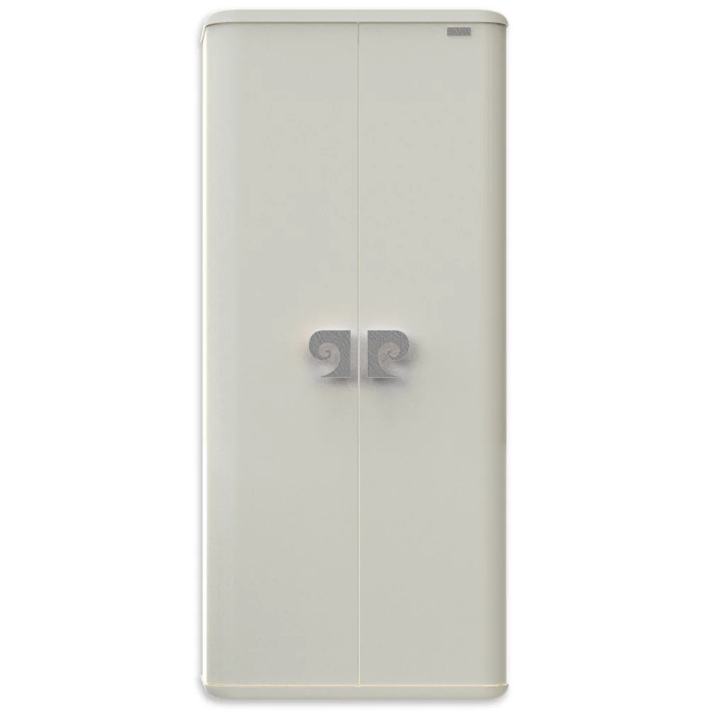 Dulap baie suspendat dublu Pierre Cardin Eva alb-argintiu mat 64x146 cm