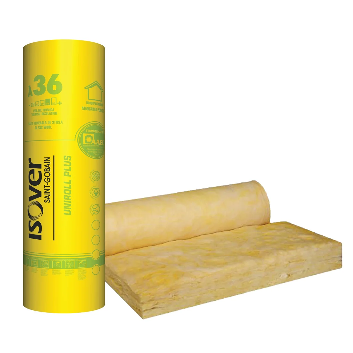 Vata Minerala Isover Uniroll Plus 10/5 Cm 12 Mp/Rola