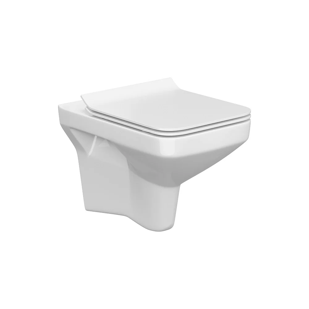 Set WC Suspendat Cersanit Set 742 Como New Clean On K701-102 + Capac Softclose Alb