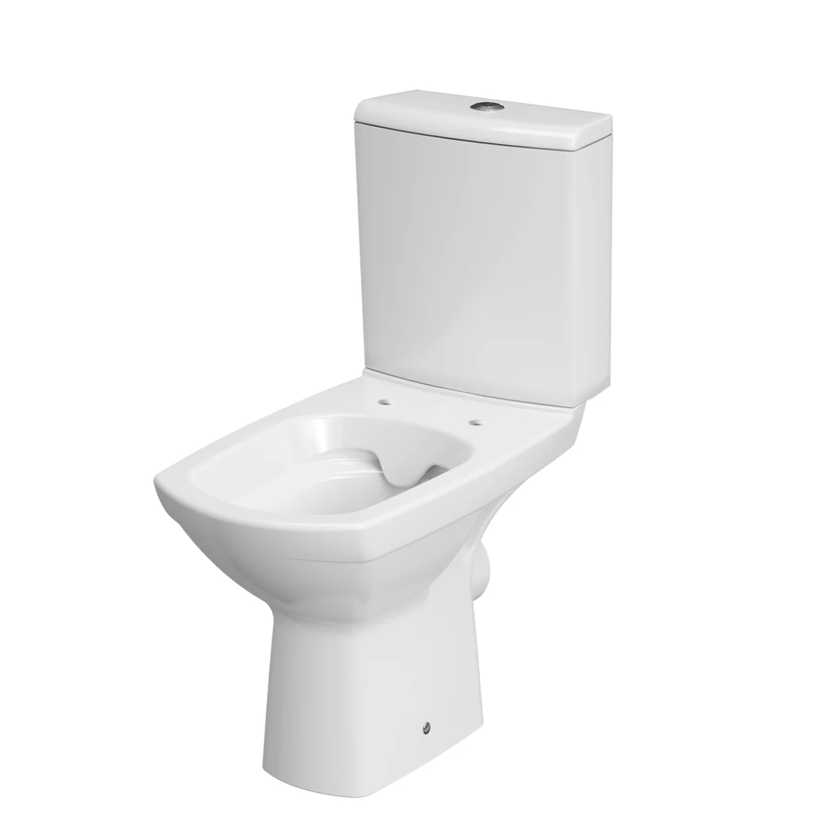 Set Vas WC Pe Pardoseala Rimless Cu Rezervor Cersanit 481 Carina + Mecanism Si Capac Duroplast K31-043