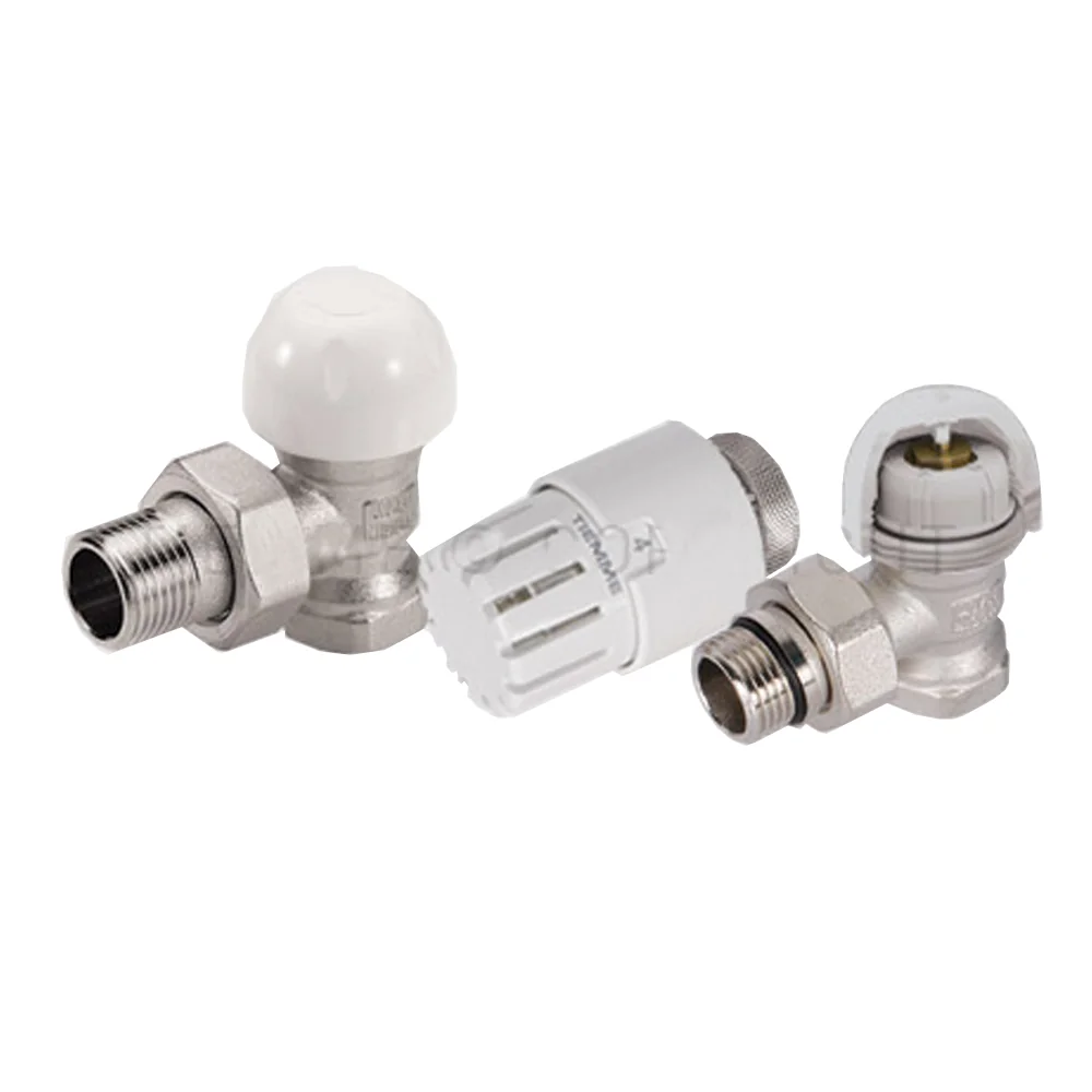 Set Robineti Termostatizabili 1/2' - Robinet Tur Coltar + Robinet Retur Coltar + Cap Termostatat