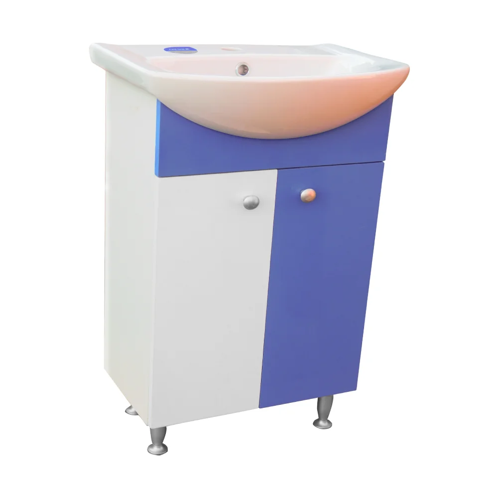Masca Chiuveta / Lavoar Baie Selena 70 cm Alb-Cobalt