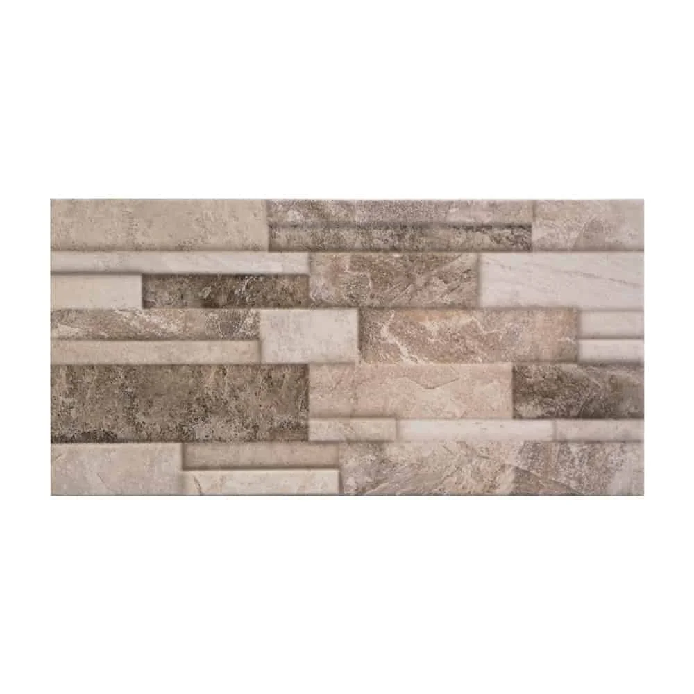 Gresie Exterior / Interior Portelanata Pamukkale Grey 30 x 60 cm Mata Rectificata Tip Piatra