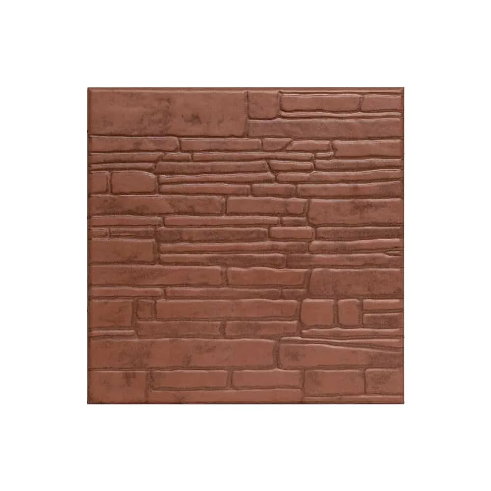 Gresie Exterior / Interior Portelanata Muro Rojo 33 x 33 Cm Mata Tip Piatra
