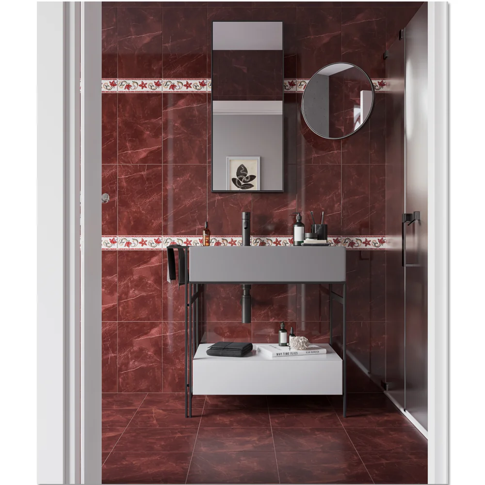 Faianta Decorativa Tropicca Claret Red 25 x 40