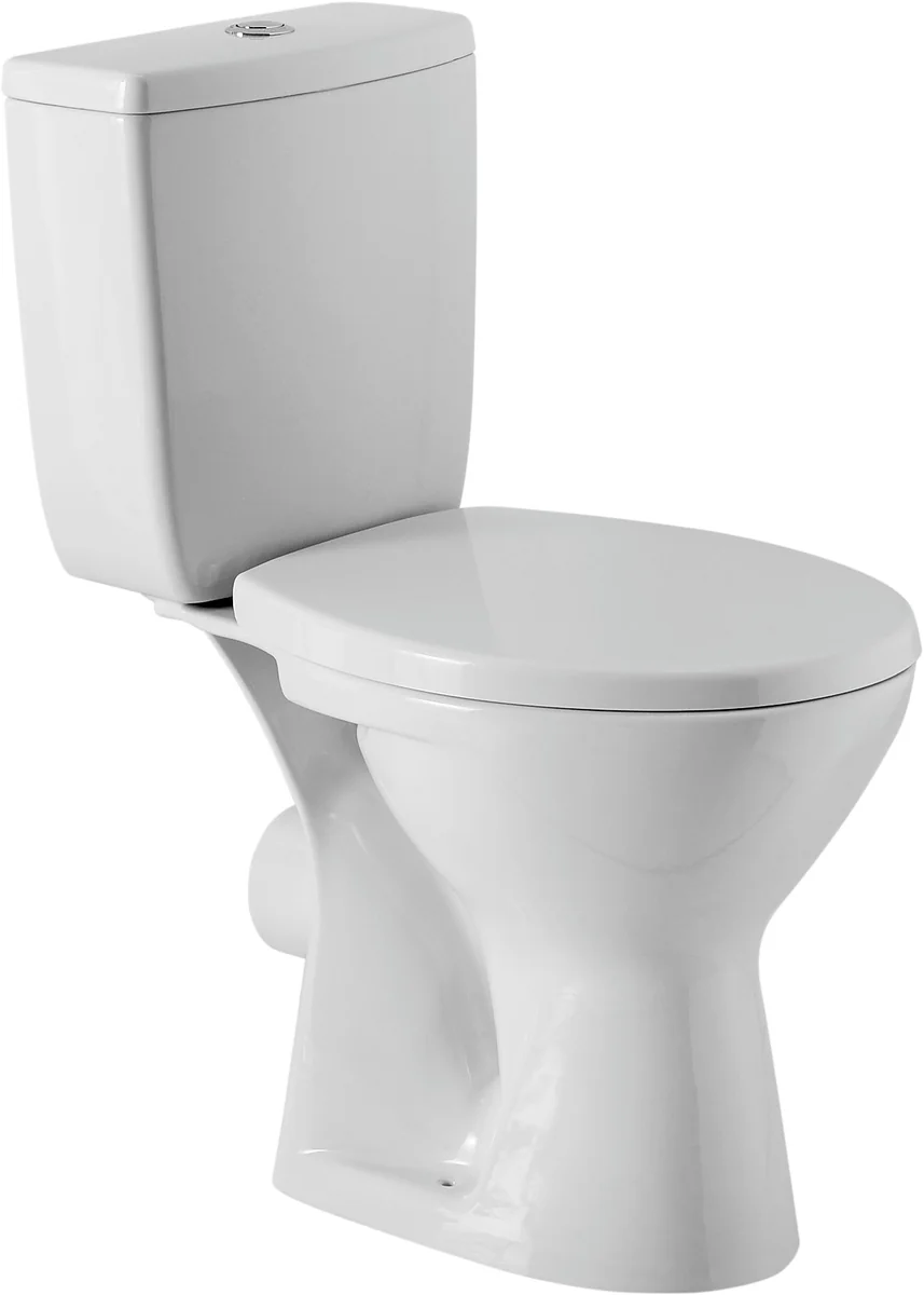 Set Vas WC Pe Pardoseala Cu Rezervor Compact Senator 010 + Mecanism Si Capac Polipropilena K100-210