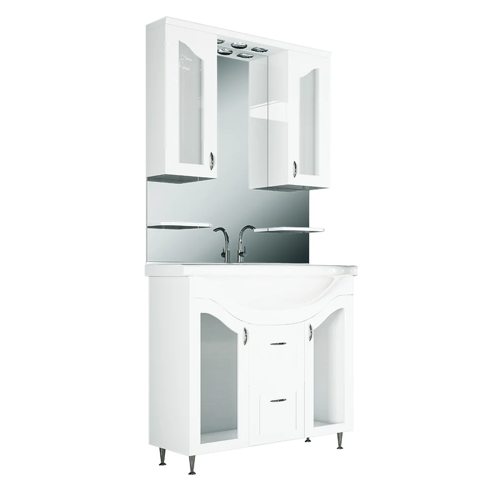 Set Mobilier Baie Palmiye 3 Piese Alb 85 Cm