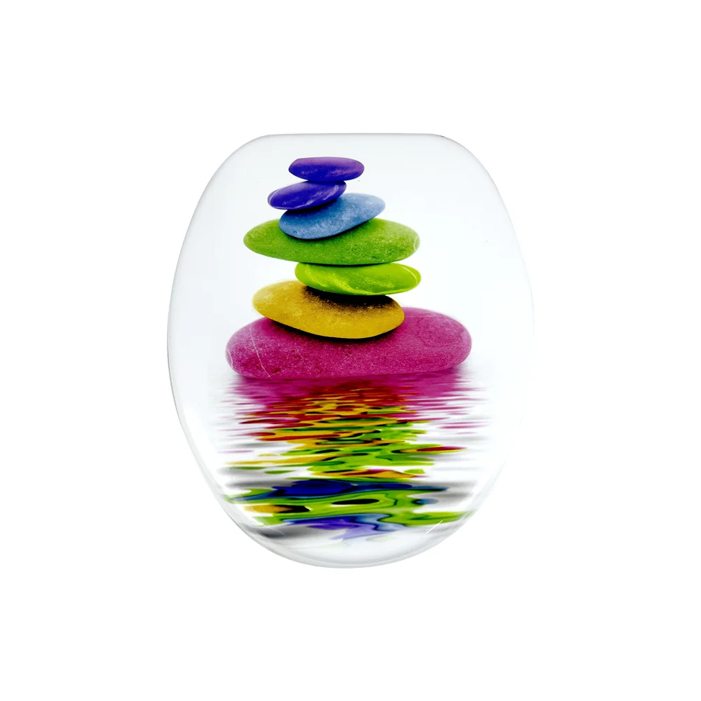 Capac WC Decor Colorful Stones 3 Fete MDF (C06)